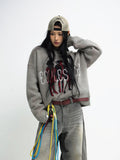 Peoplesense Grey Casual Printed Pullover Sweater