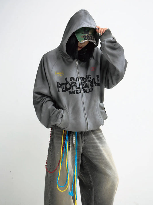Peoplesense Gradient Zip Up Hoodie
