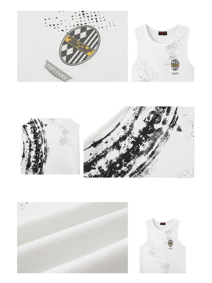 Peoplesense Marked Wheel Ribbed Tank Top