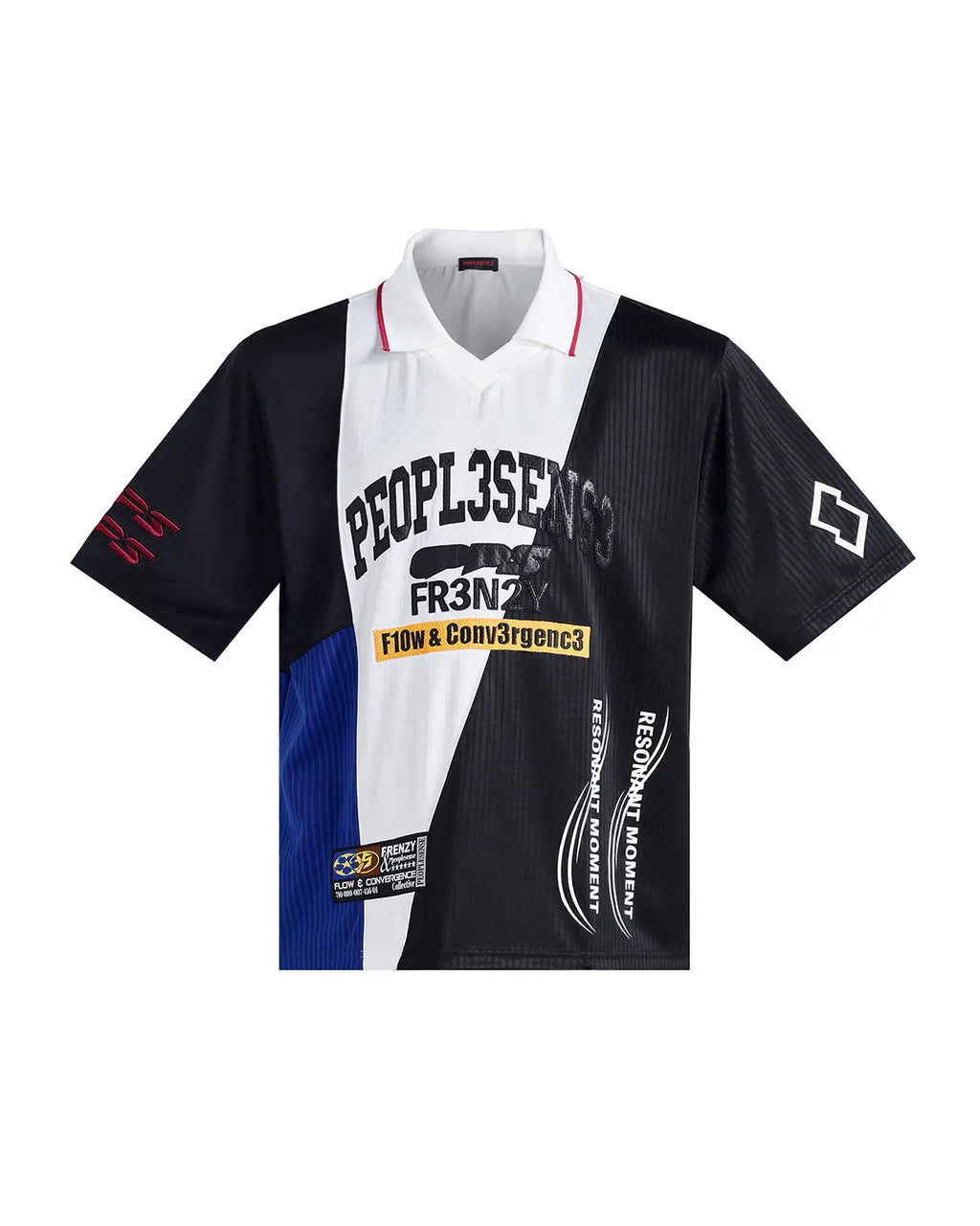 Peoplesense Panel Stitch "Flow Convergence" Football Jersey Polo