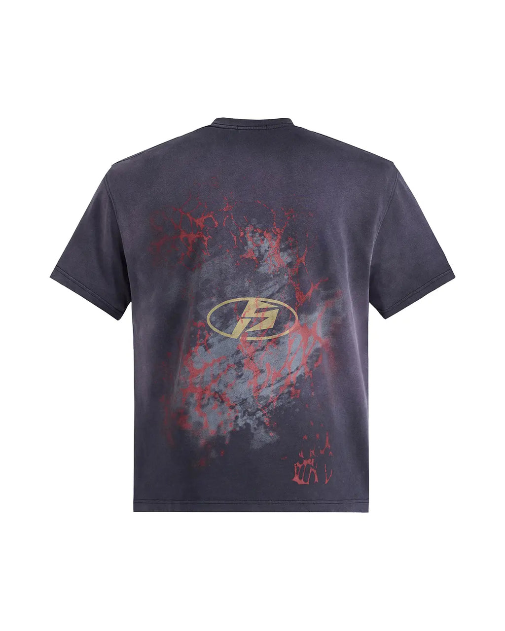 Peoplesense Red Gold Spray Whiskered Vintage Graphic Tee