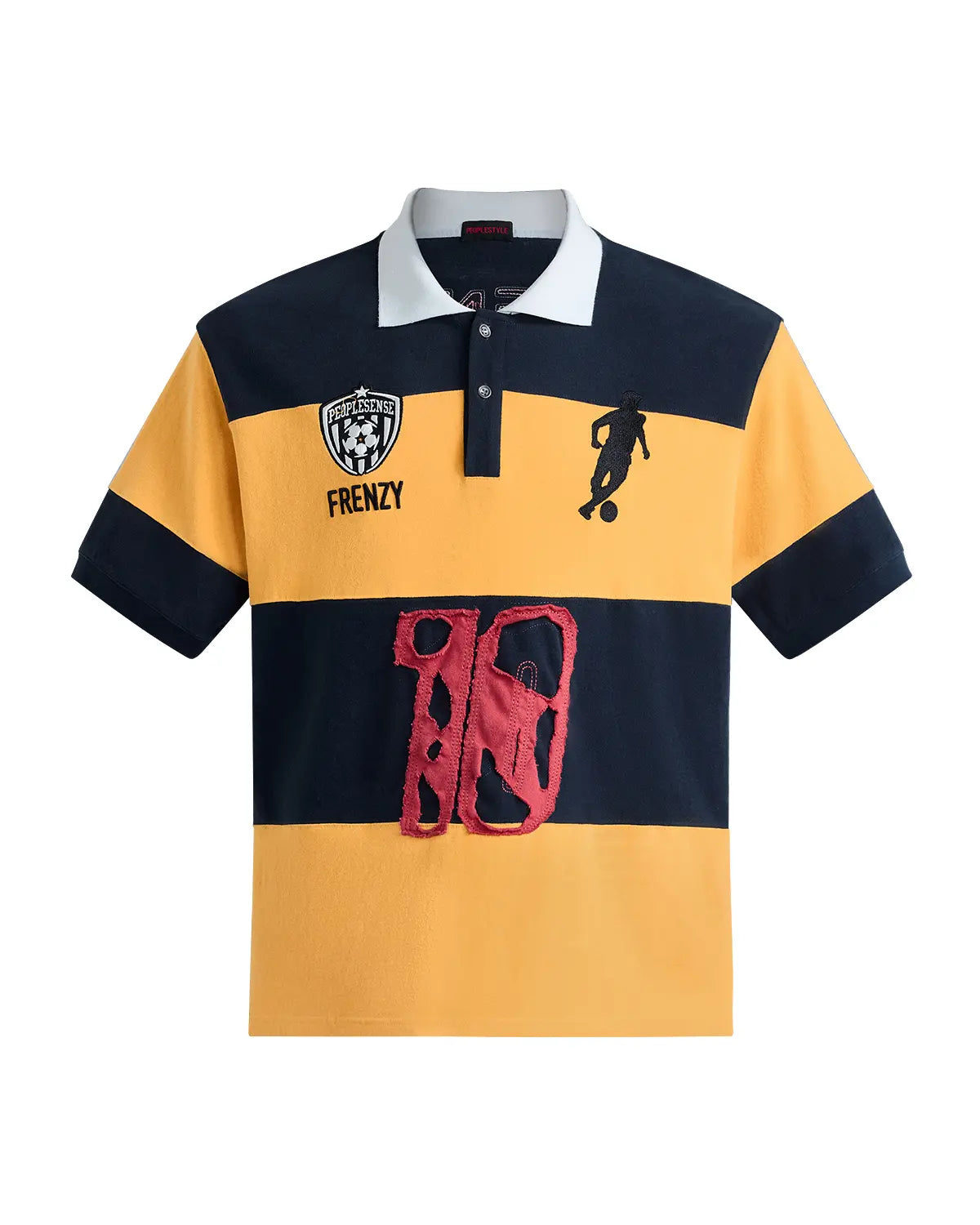 Peoplesense “FRENZY” Raw Edge Stripe Polo