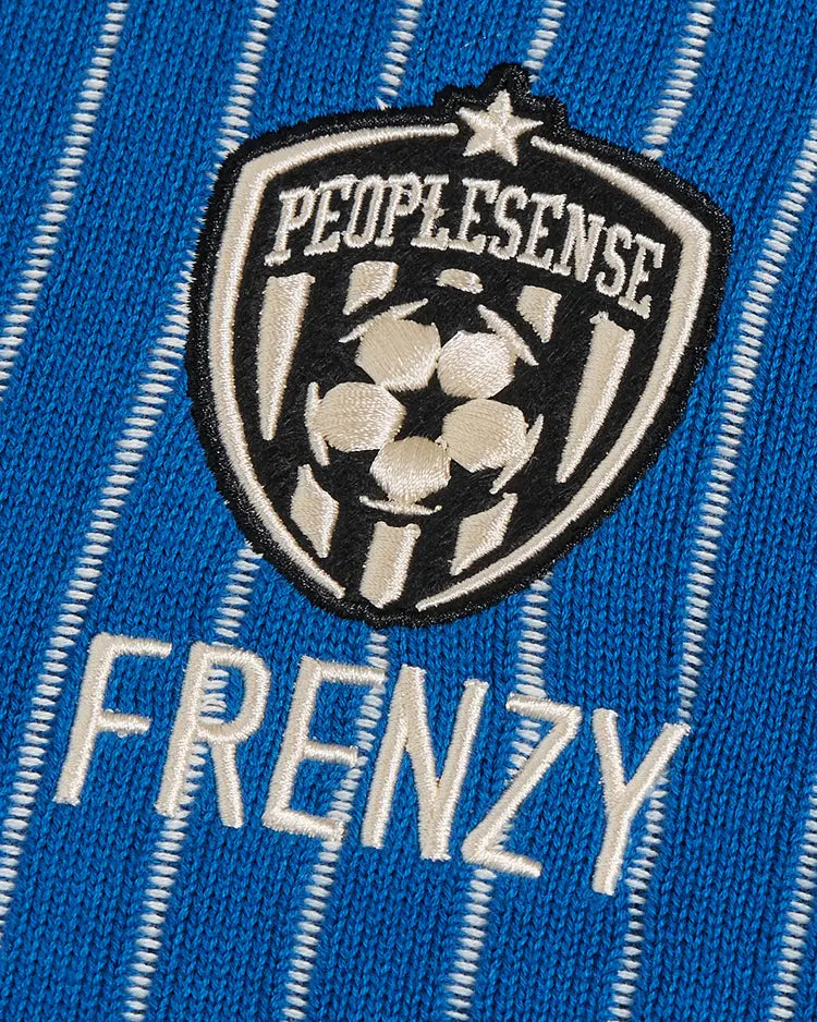 Peoplesense Knitted Zip-up Soccer Jersey Blue