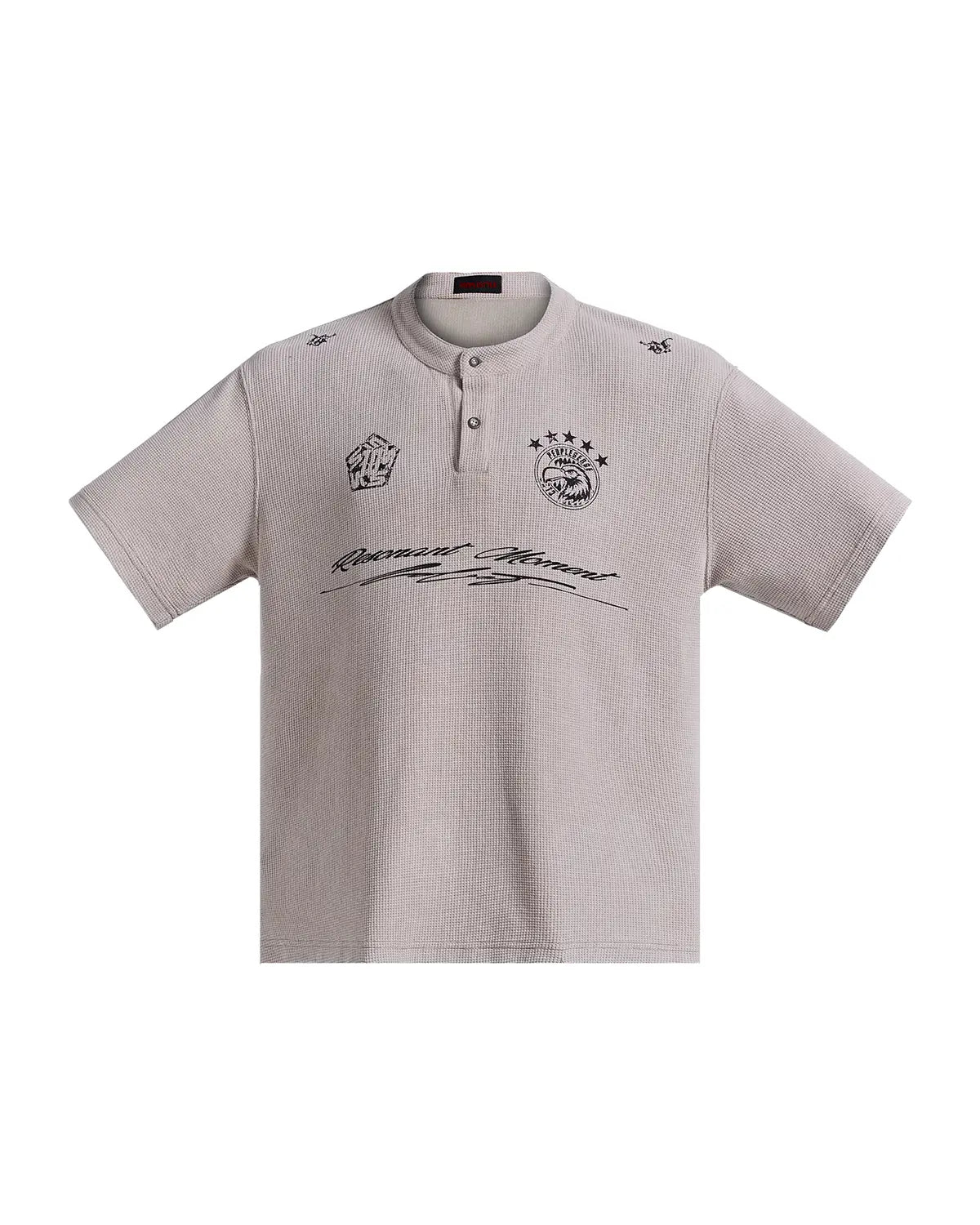Peoplesense Vintage Waffle Pigment Wash Polo