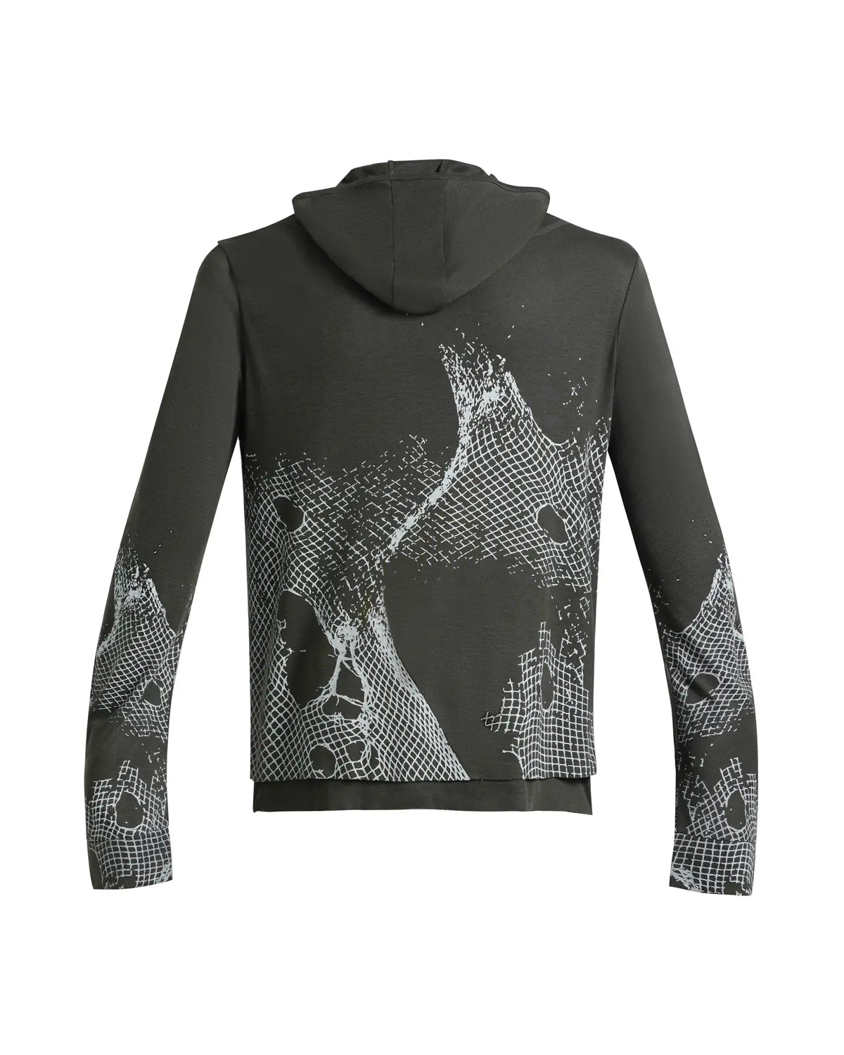 Peoplesense Vintage Mesh Fitted Hoodie Gray