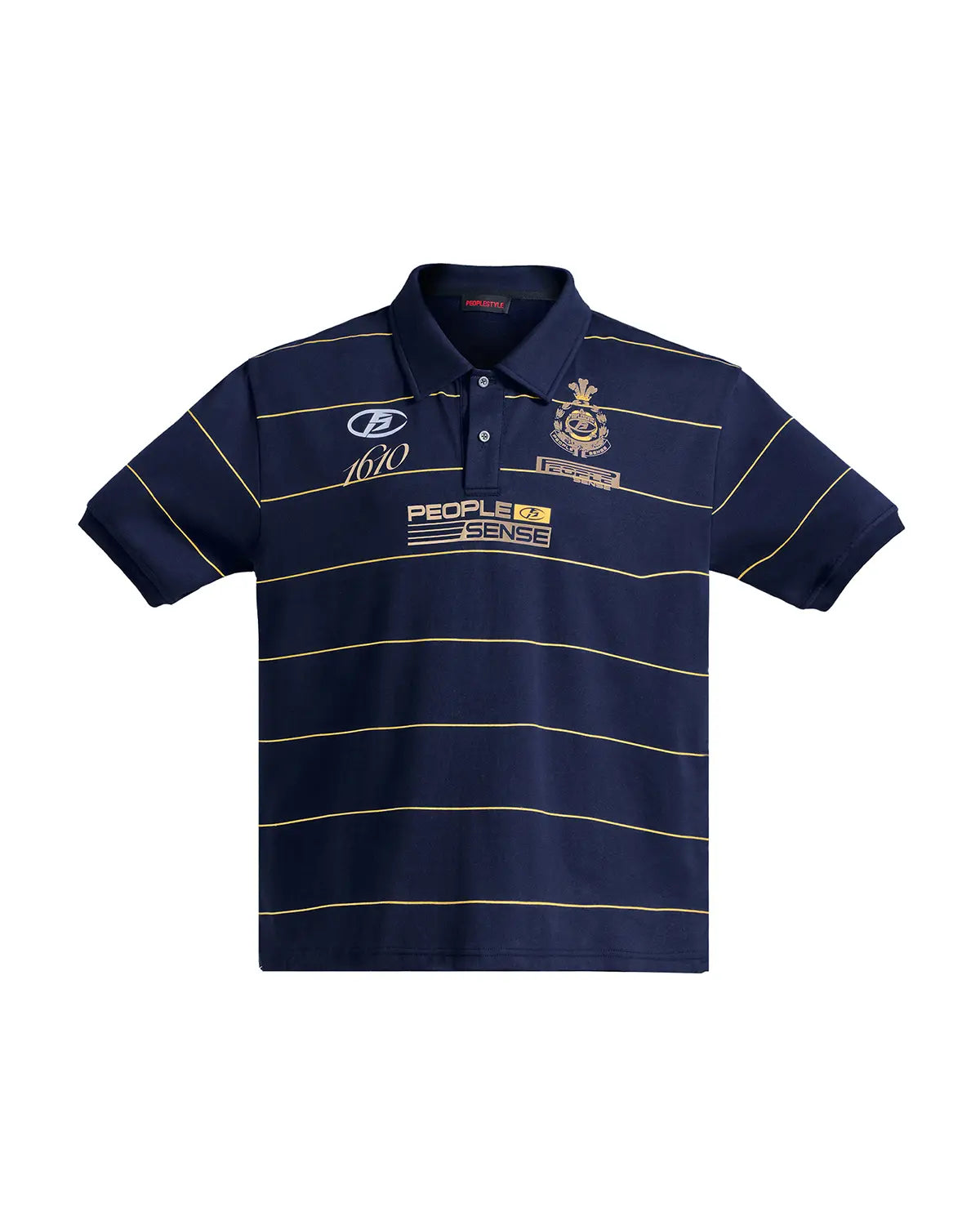 Peoplesense Gold Pinstripe Quick-Dry Polo