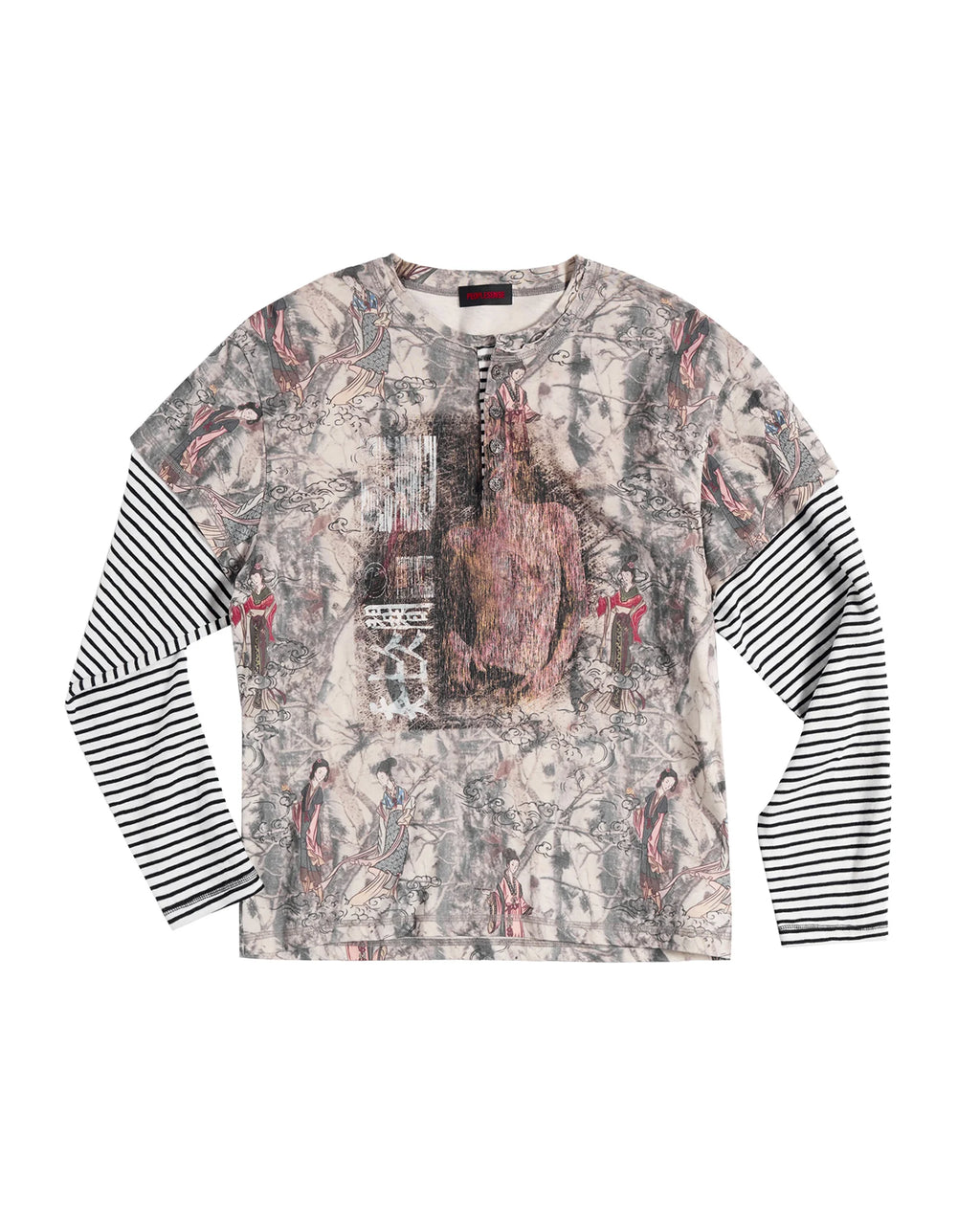 Peoplesense Ink Figure Faux-Layered T-Shirt
