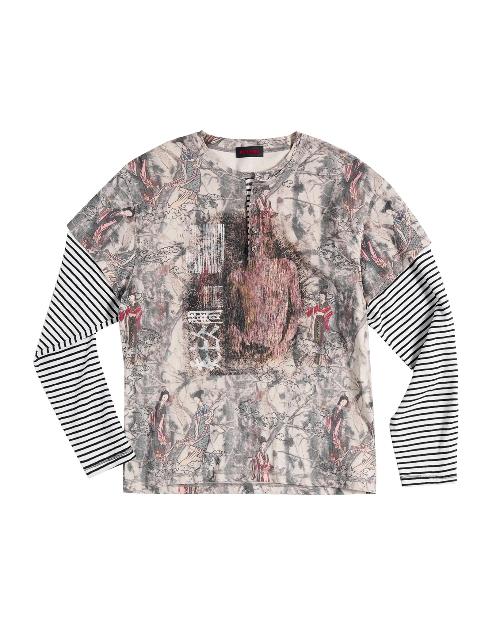 Peoplesense Ink Figure Faux-Layered T-Shirt