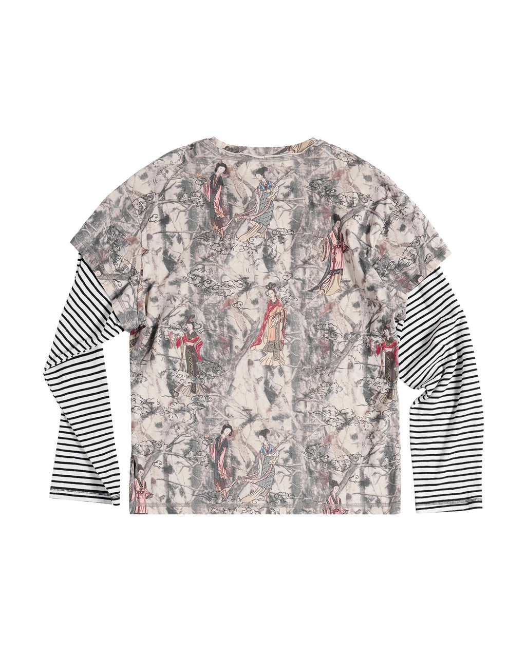 Peoplesense Ink Figure Faux-Layered T-Shirt