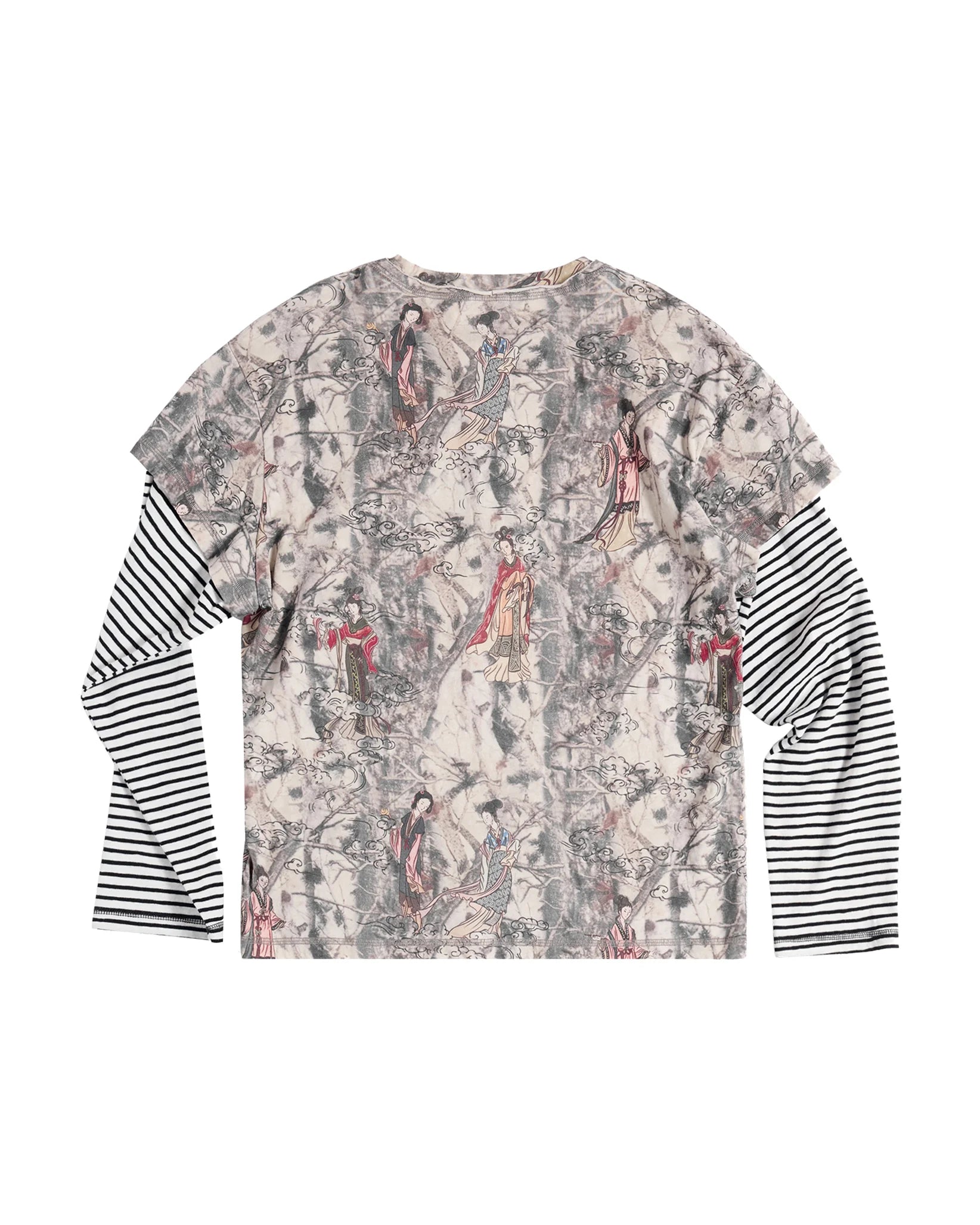 Peoplesense Ink Figure Faux-Layered T-Shirt