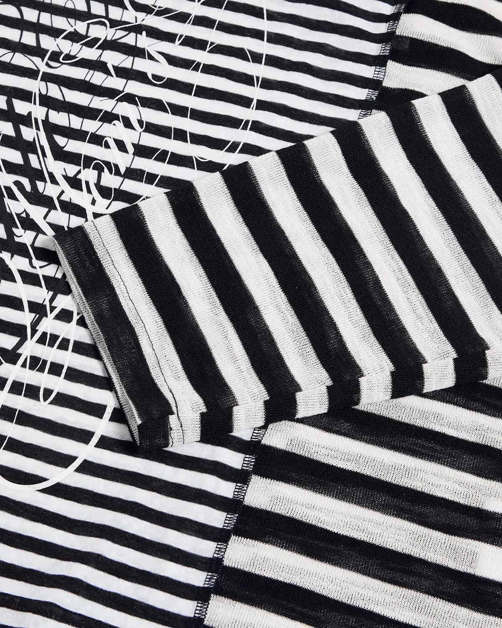 Peoplesense Mixed-Stripe Panel T-Shirt