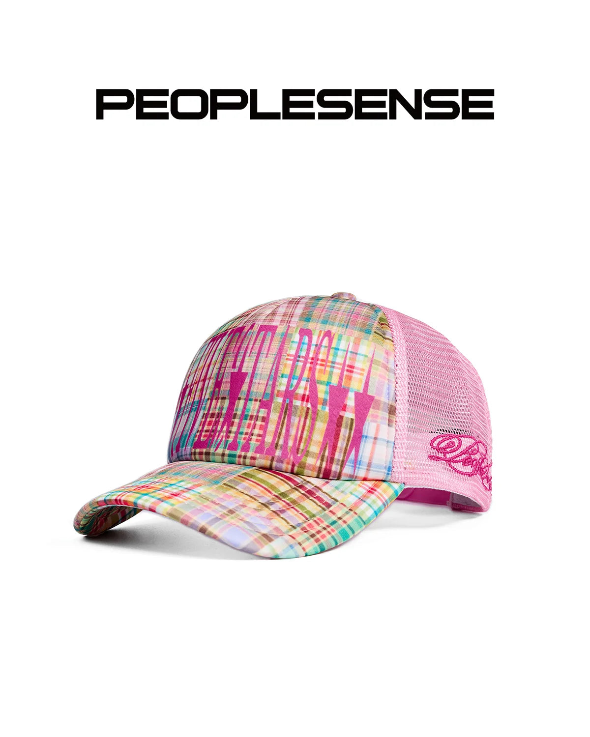 Peoplesense Retro Plaid Trucker Mesh Cap