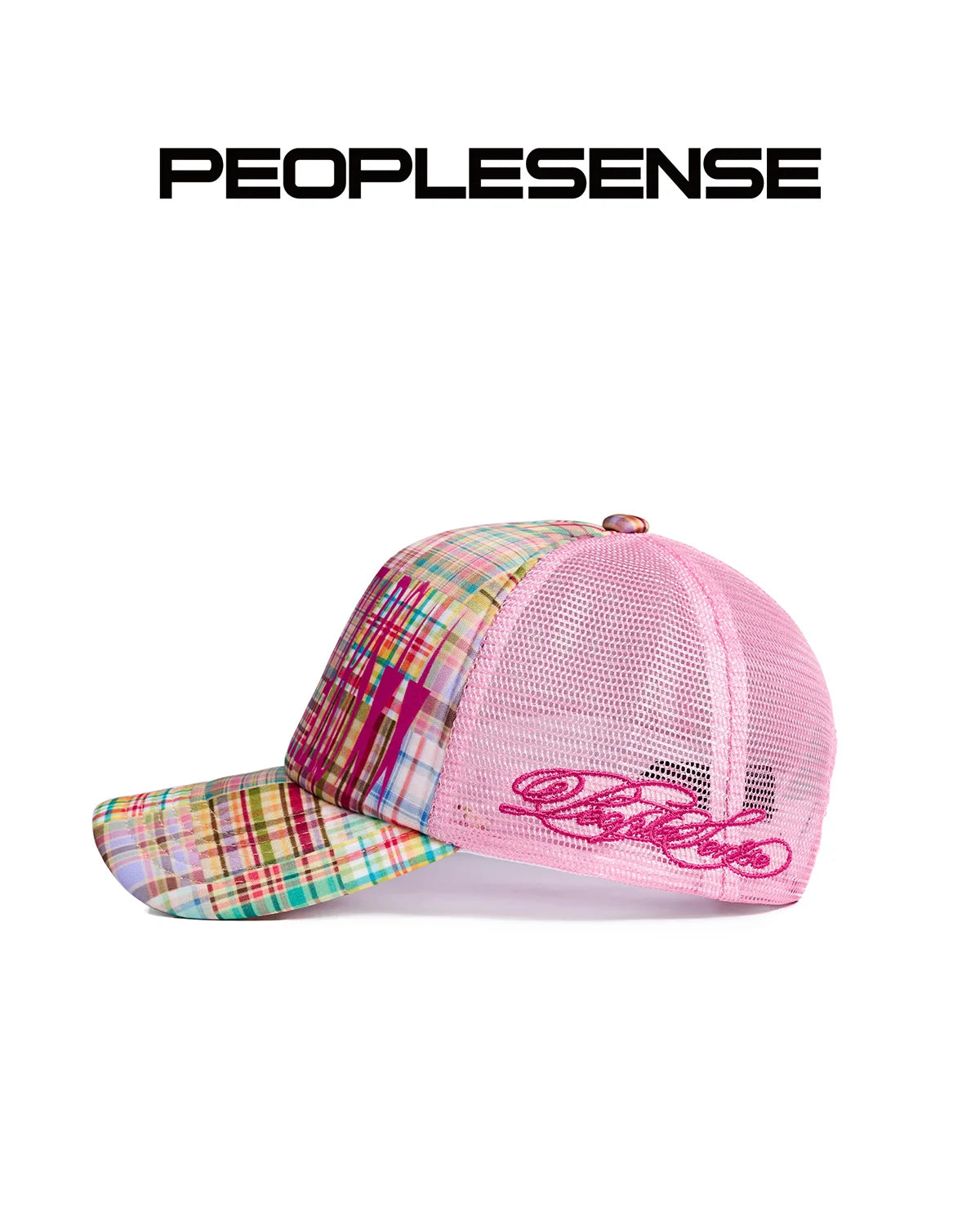 Peoplesense Retro Plaid Trucker Mesh Cap