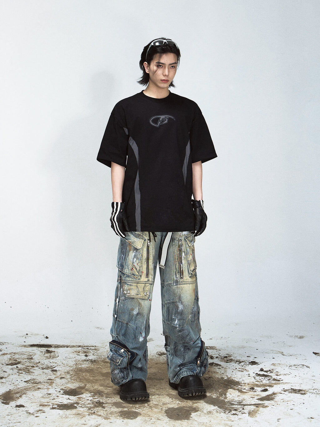 Peoplesense Paint Splatter Ripped Jeans