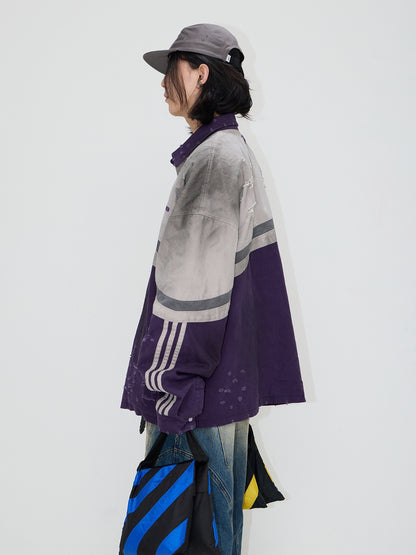 Peoplesense Hand-brushed Polo Oversized Sweatshirt