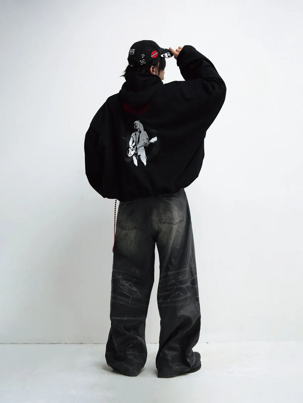 Peoplesense Hand Brushed PU Coated Wide Leg Jeans