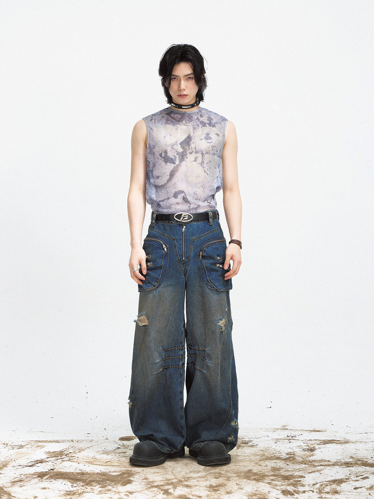 Peoplesense Mesh Cutout Tank Top