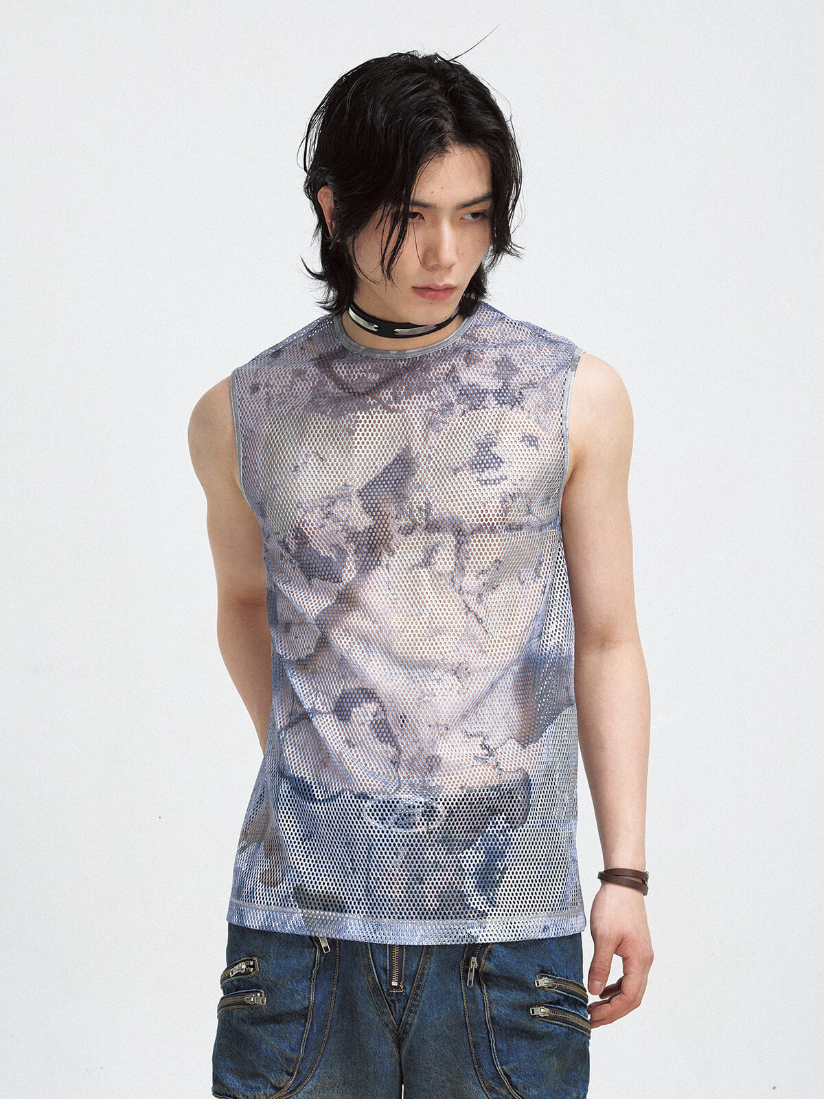 Peoplesense Mesh Cutout Tank Top