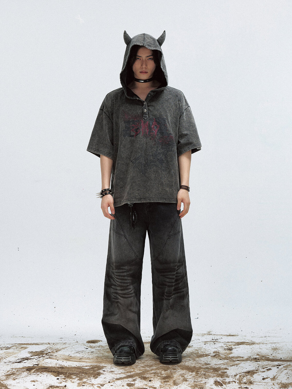 Peoplesense Vintage Little Devil Hooded T-Shirt