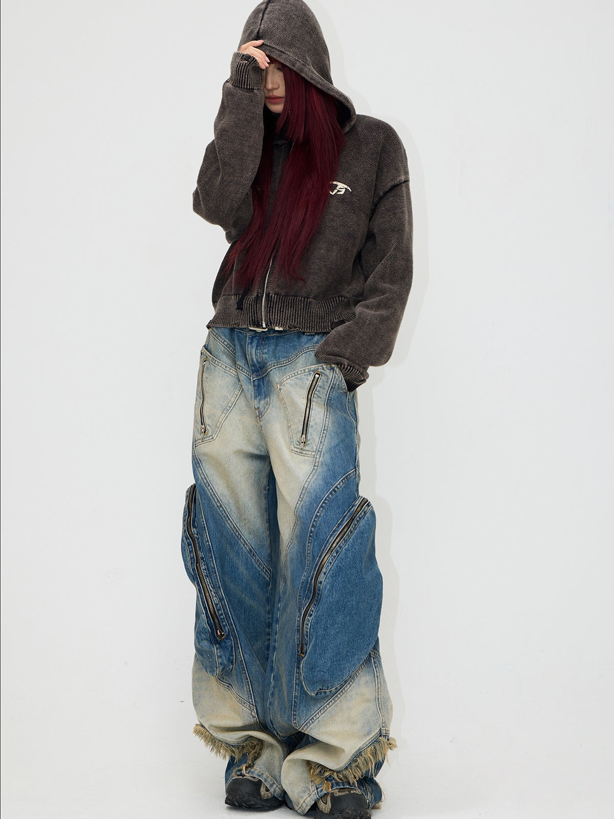 Peoplesense Interstellar Structure Washed Denim Jeans