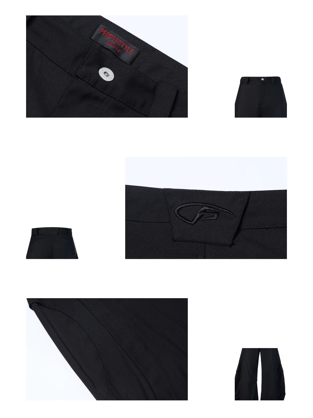 Peoplesense Black 3D Cutting Trousers