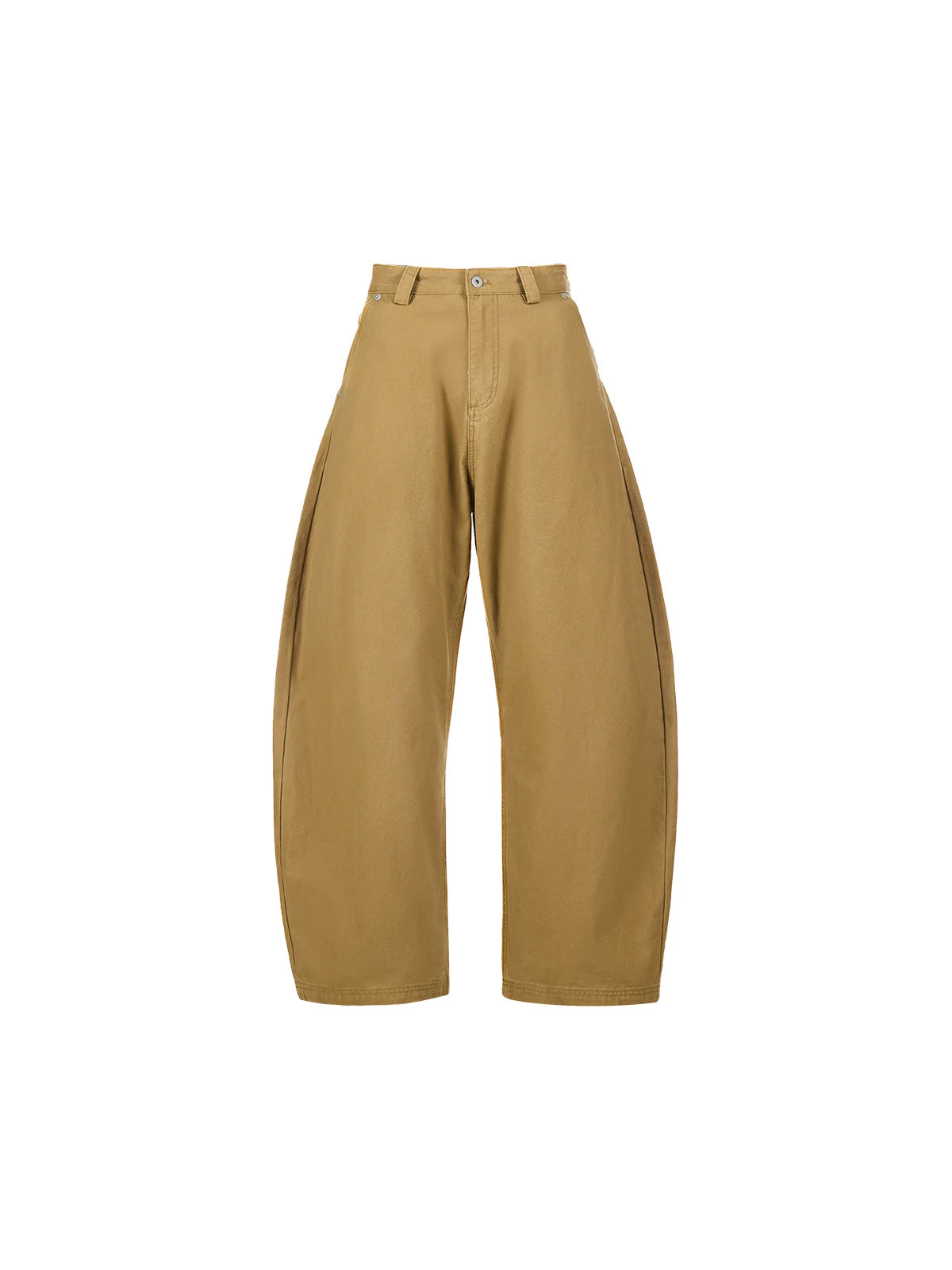 Peoplesense Retro Curved Leg Trousers Brown