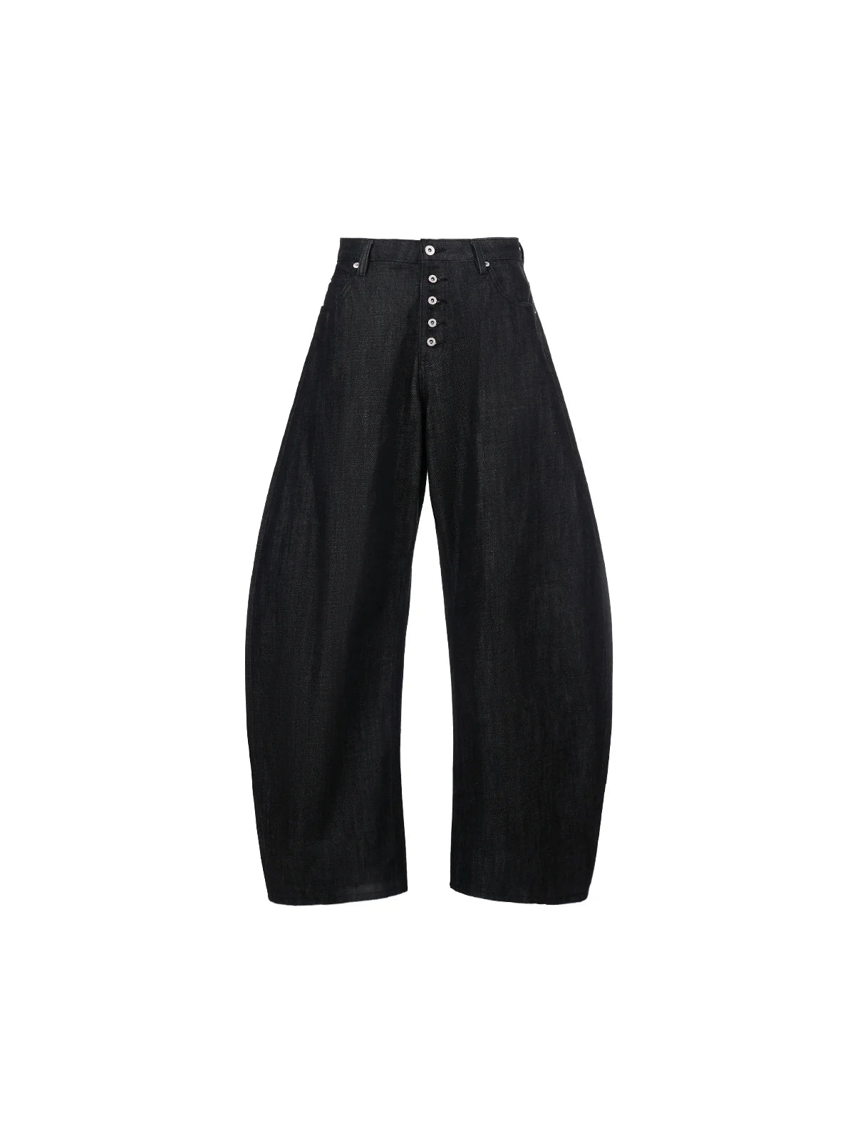 Peoplesense Black Raw Denim Jeans with Button Fly