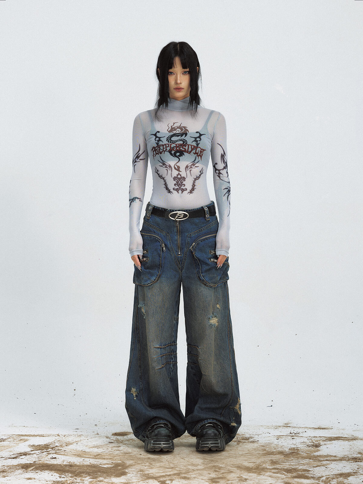 Peoplesense Sun-Protective Mesh Bottoming Shirt