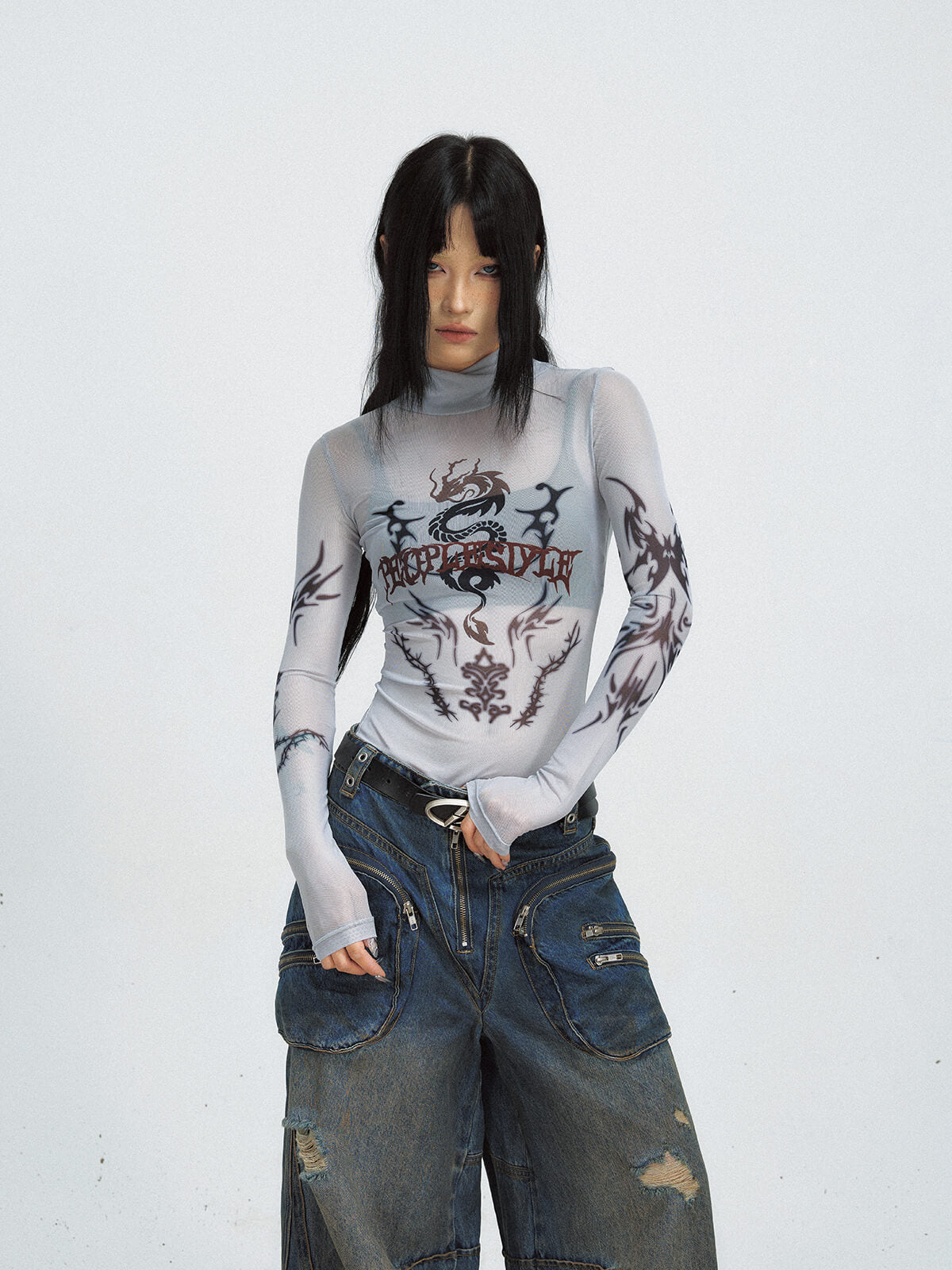 Peoplesense Sun-Protective Mesh Bottoming Shirt