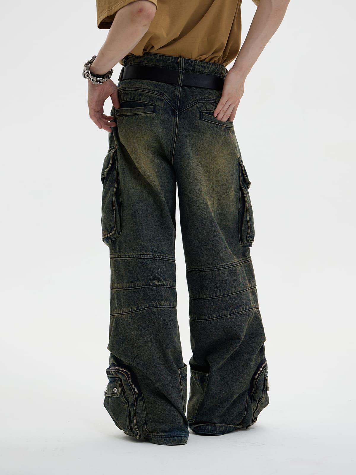 PeopleStyle ヴィンテージブルー ワイドレッグジーンズ – peoplesense