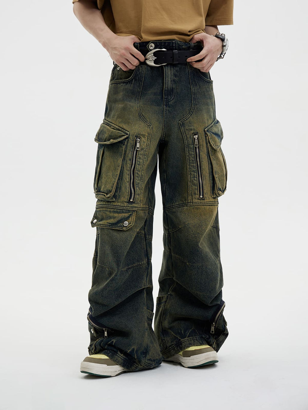 PeopleStyle Vintage Blue Wide Leg Jeans