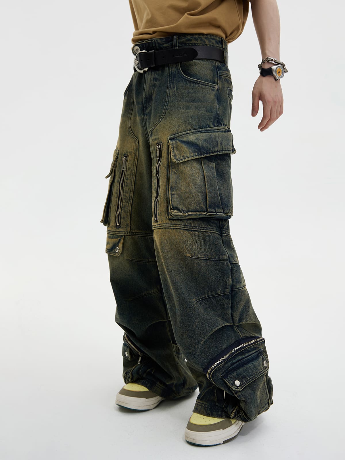PeopleStyle Vintage Blue Wide Leg Jeans