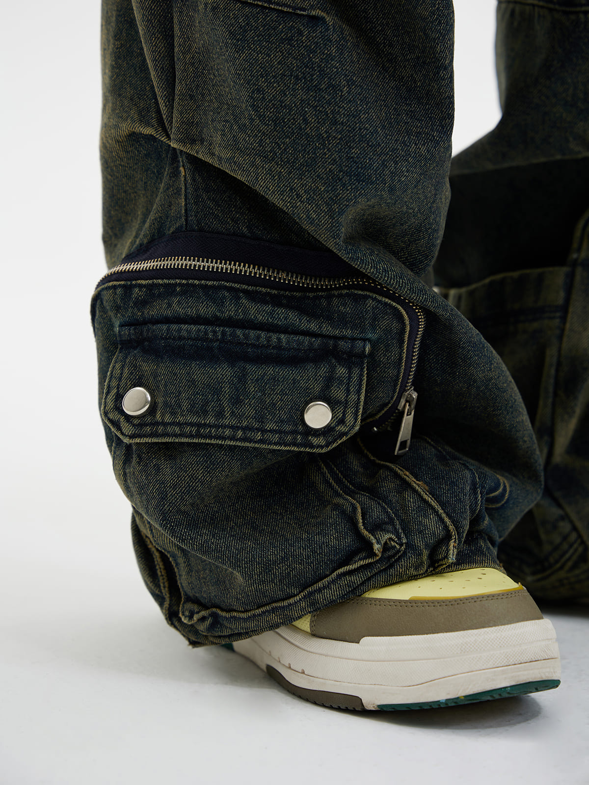 PeopleStyle ヴィンテージブルー ワイドレッグジーンズ – peoplesense