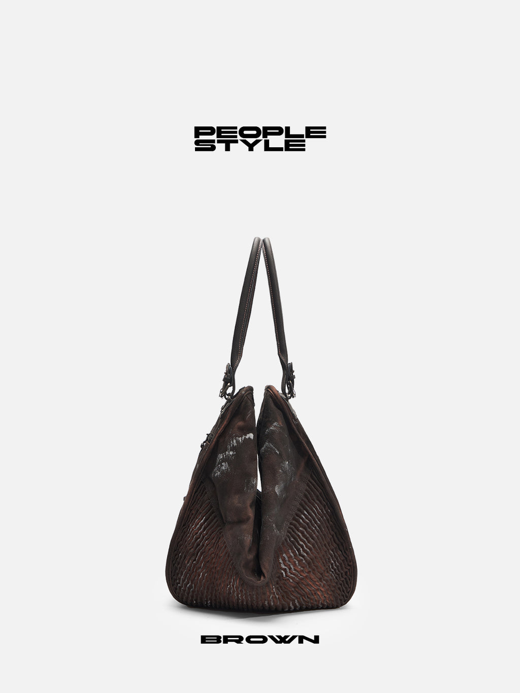 Peoplesense Punk Vintage Dirty Dyed Tote Bag