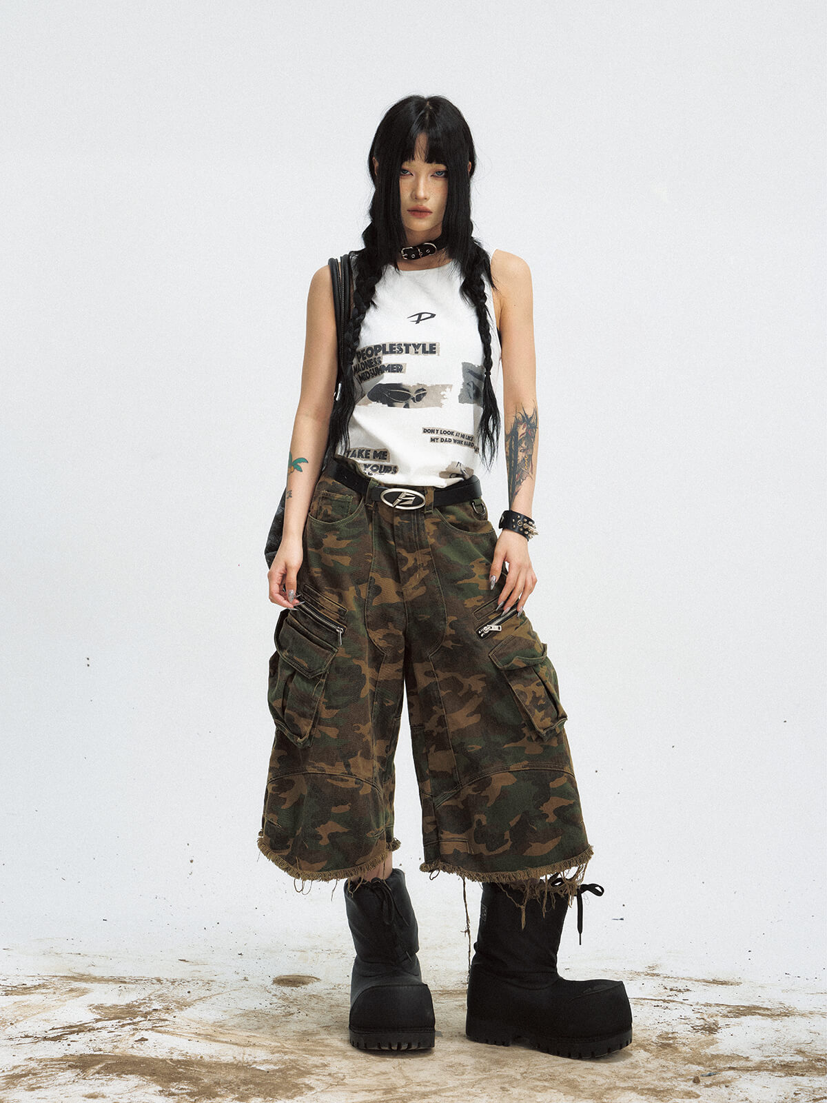 Peoplesense Camo Baggy Cargo Jorts