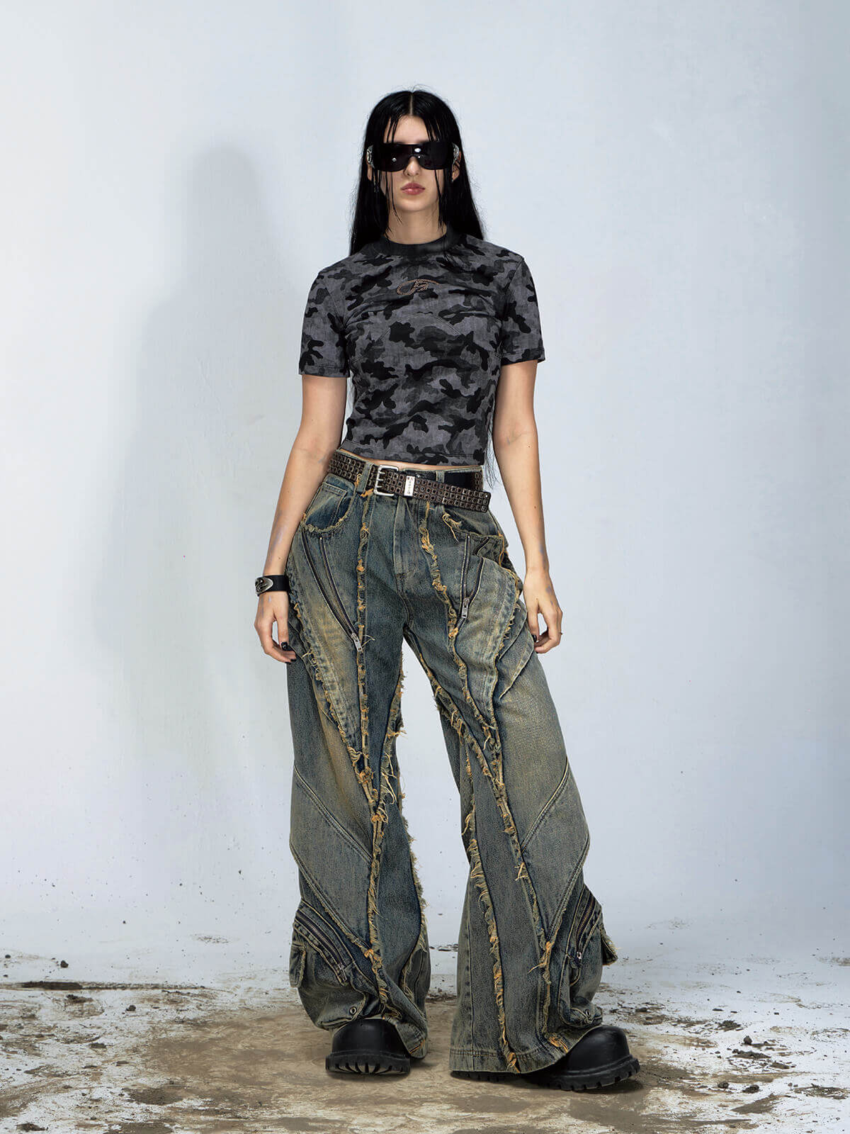peoplesense raw baggy denim Sサイズ Peoplesense Raw Edge Denim Baggy Jeans – peoplesense