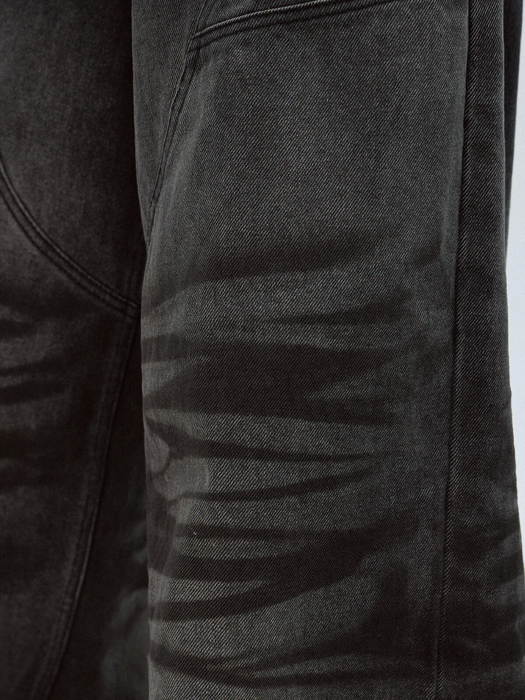Peoplesense Vintage Black Wide-Leg Baggy Jeans