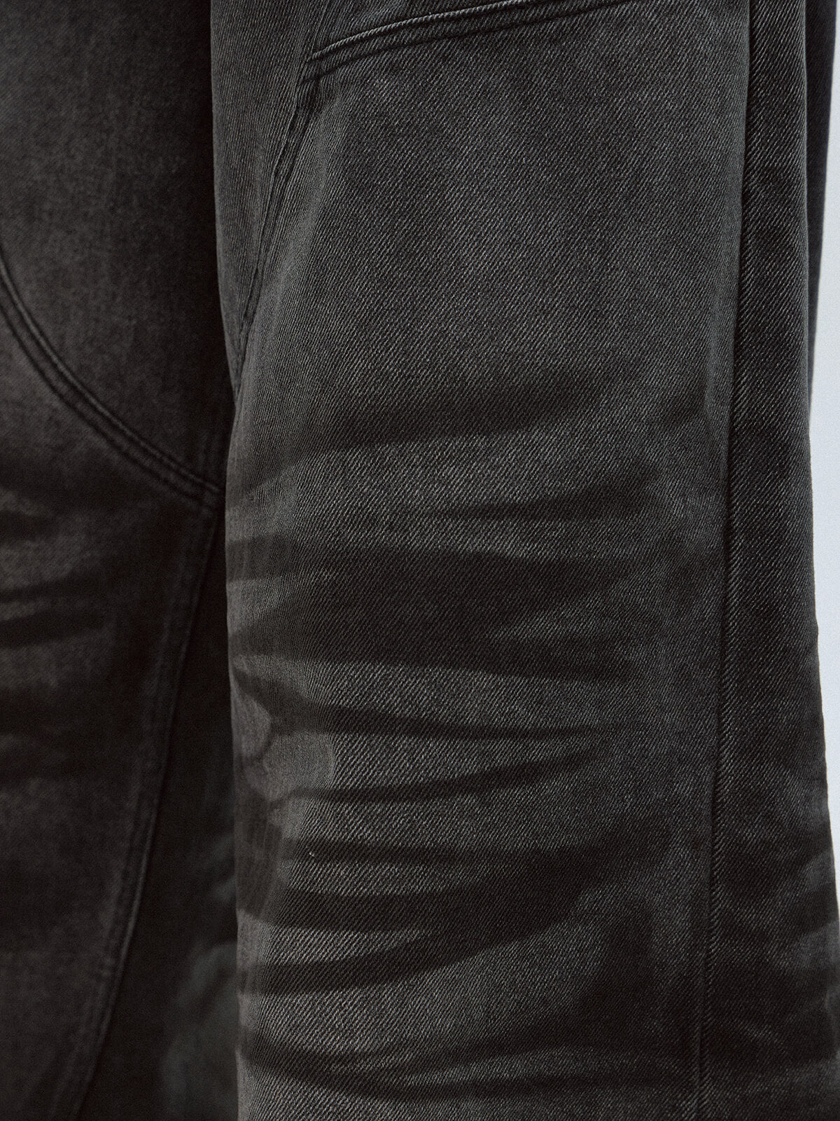 Peoplesense Vintage Black Wide-Leg Baggy Jeans