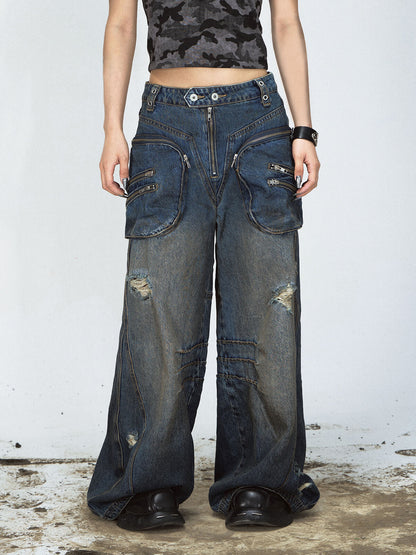 Peoplesense Vintage Baggy Denim Jeans