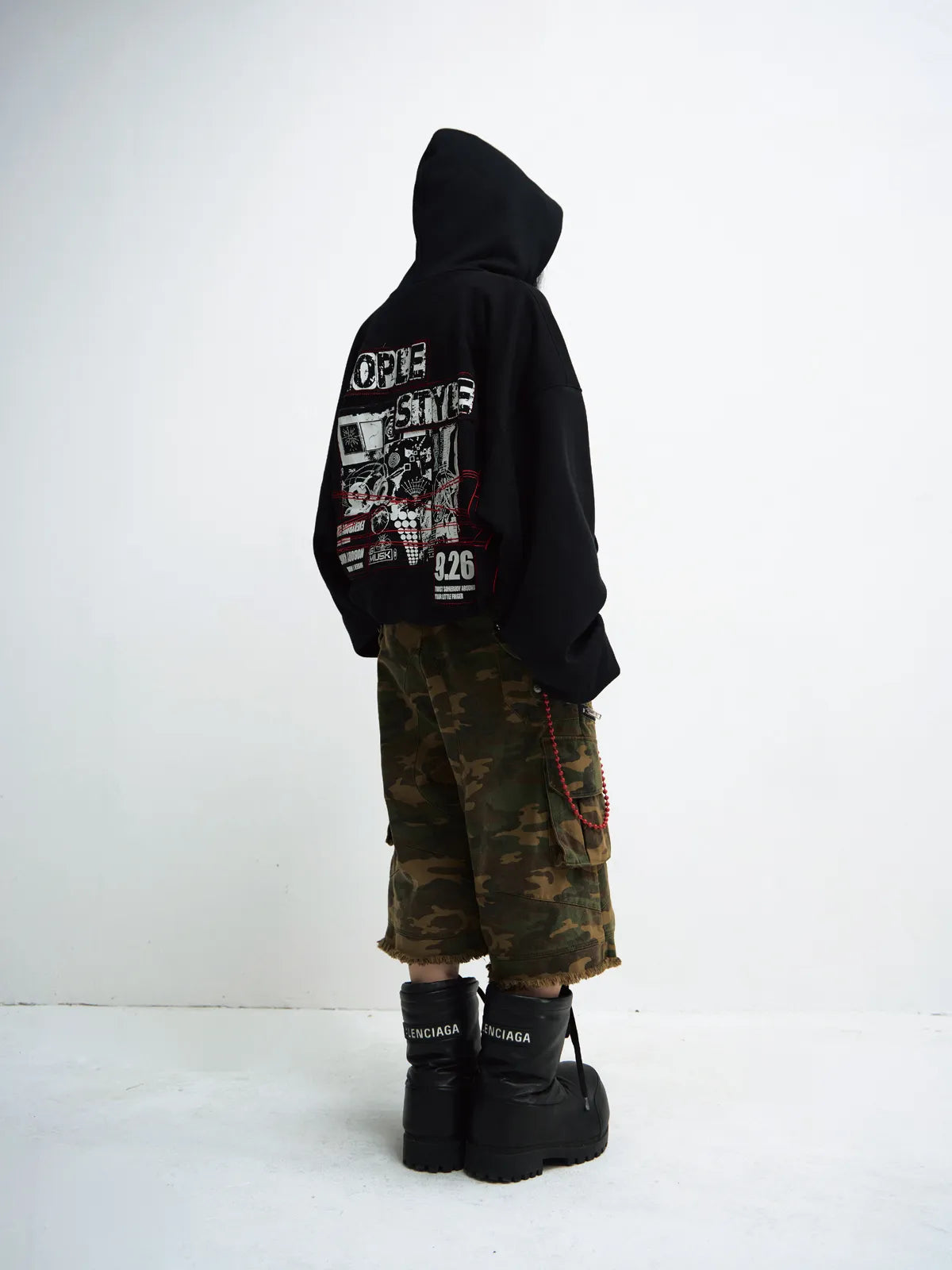Peoplesense Vintage Embroidered Oversized Hoodie