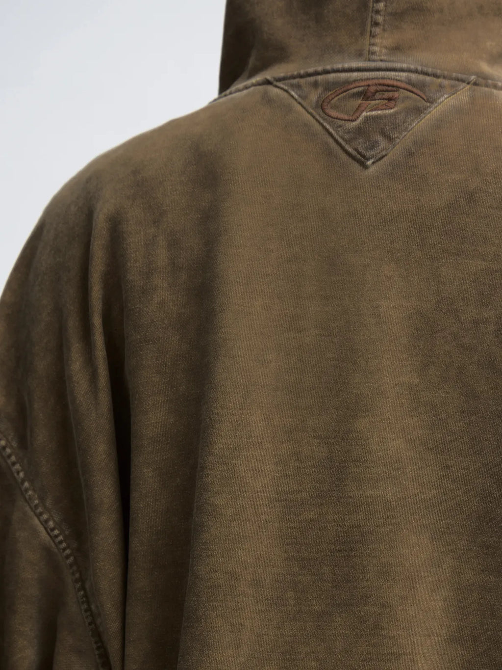 Peoplesense Vintage Knit Zip Up Hoodie Brown