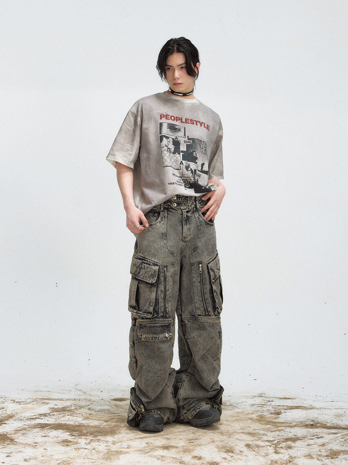 Peoplesense Vintage Printed Oversized T-Shirt