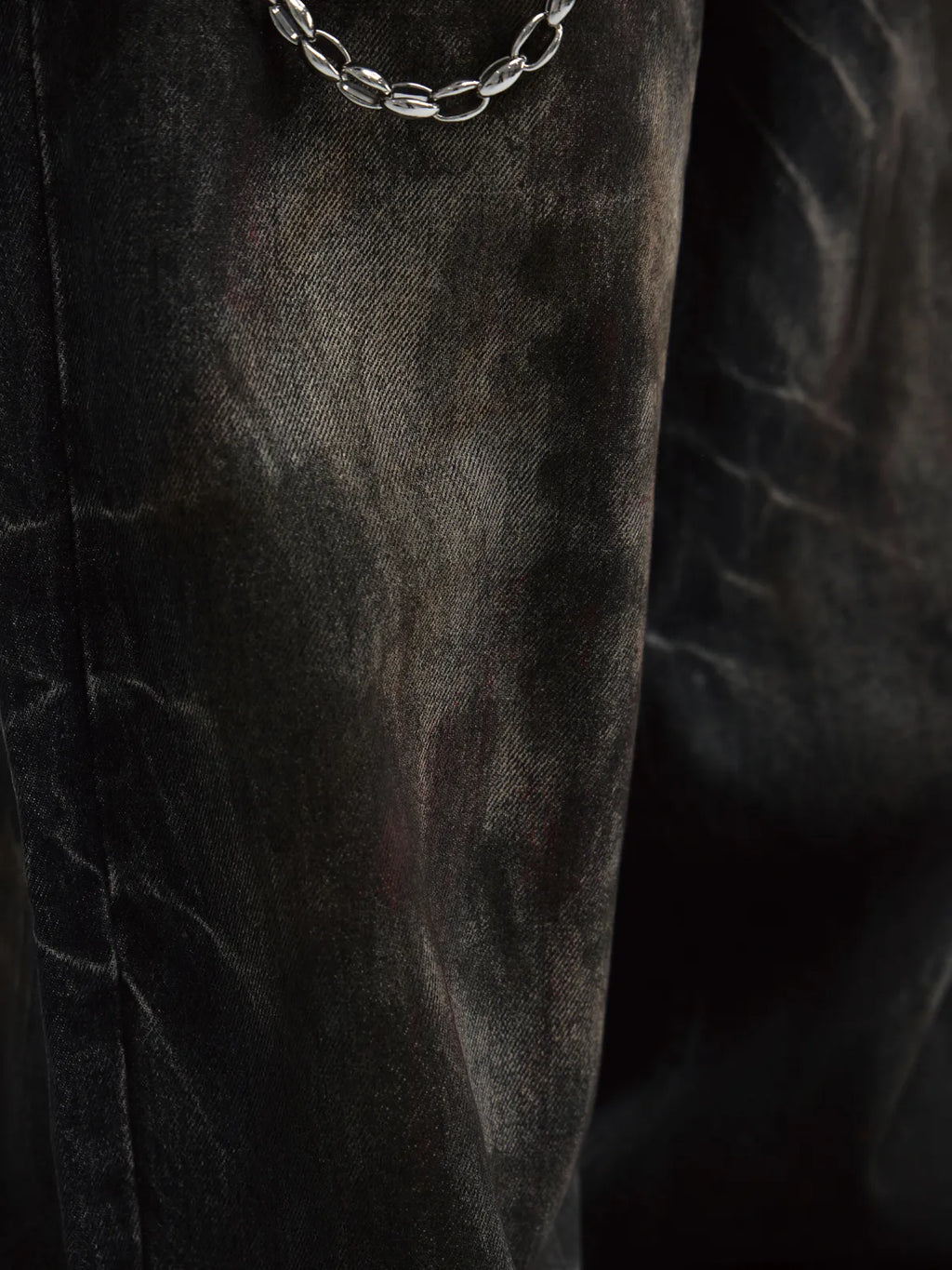 Peoplesense Vintage Washed Black Wide Leg Jeans