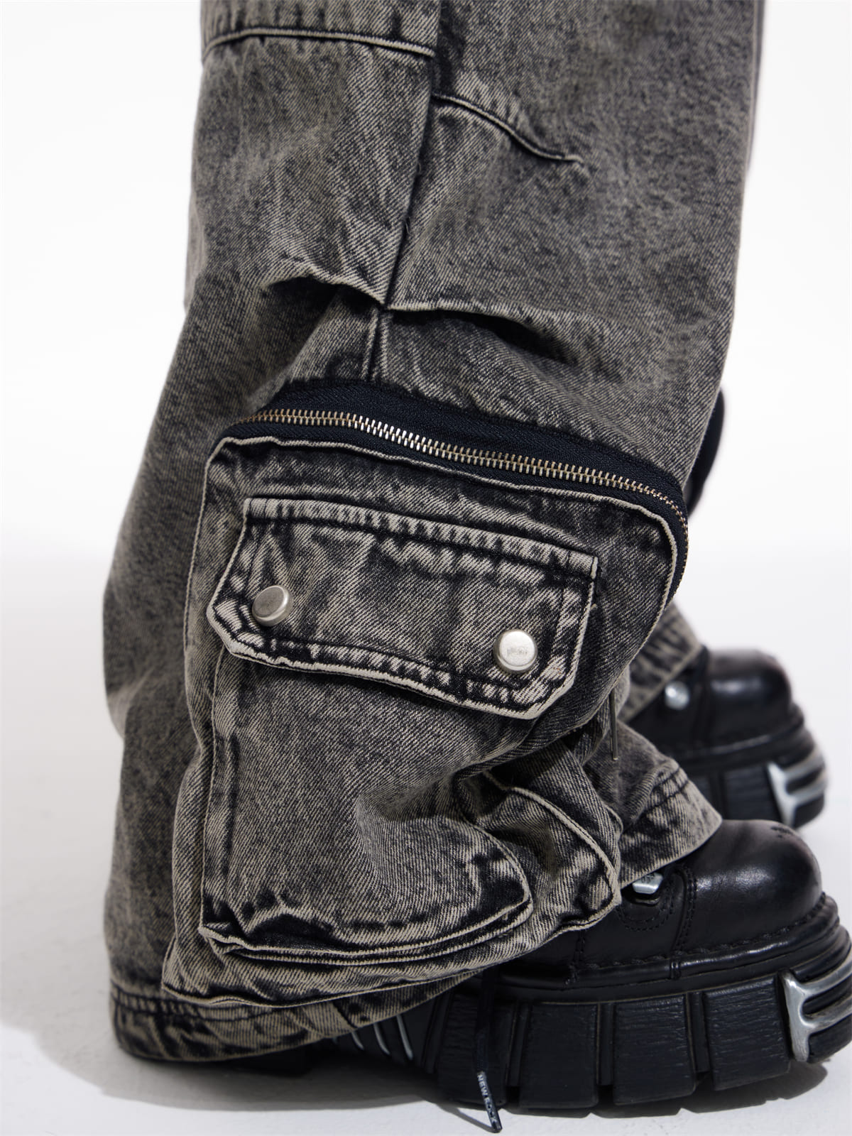 Peoplesense Washed Grey Wide Leg Jeans（Limited） – peoplesense