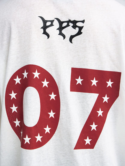 Peoplesense White Fake Two-Piece Racing Sweatshirt