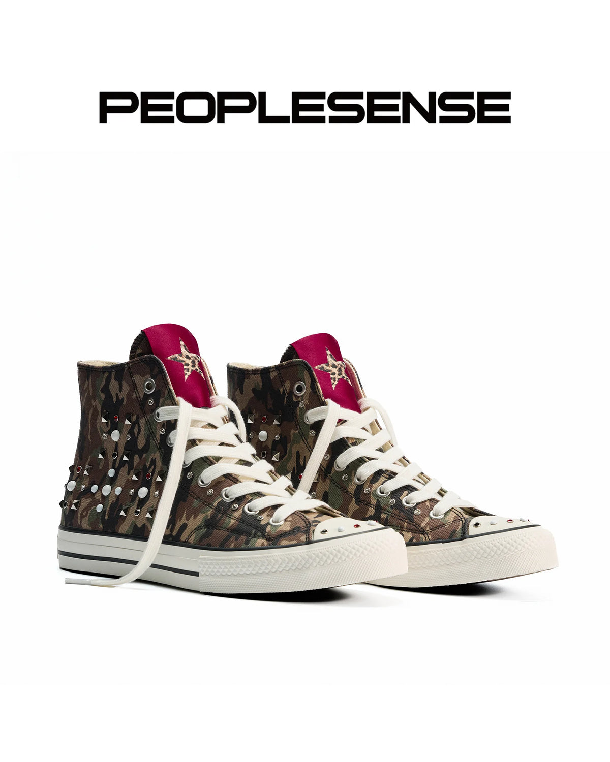 Peoplesense Camouflage High-Top Canvas Sneakers