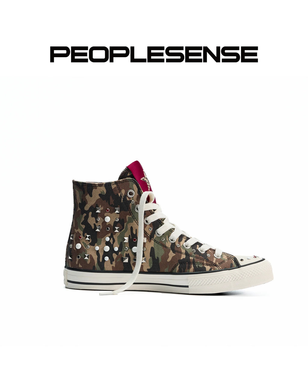 Peoplesense Camouflage High-Top Canvas Sneakers