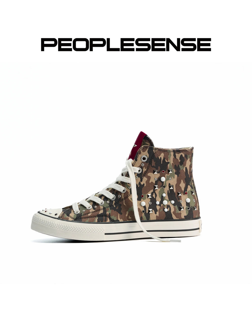 Peoplesense Camouflage High-Top Canvas Sneakers