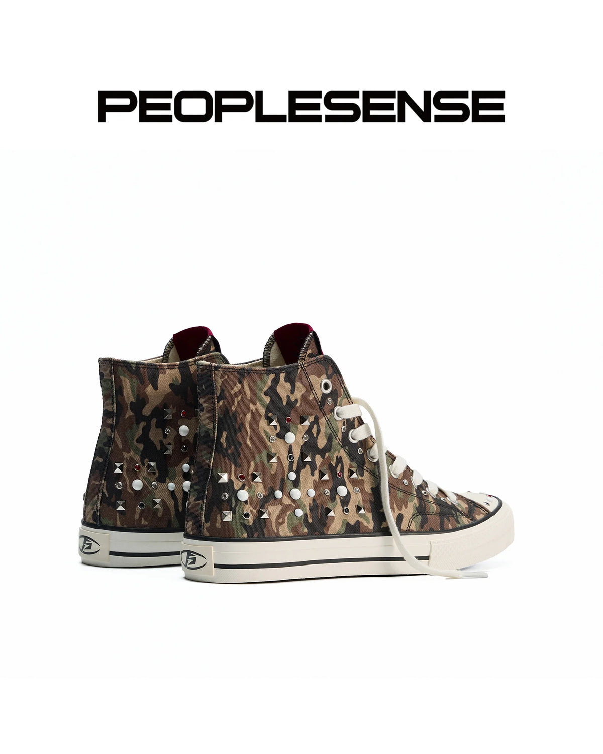 Peoplesense Camouflage High-Top Canvas Sneakers
